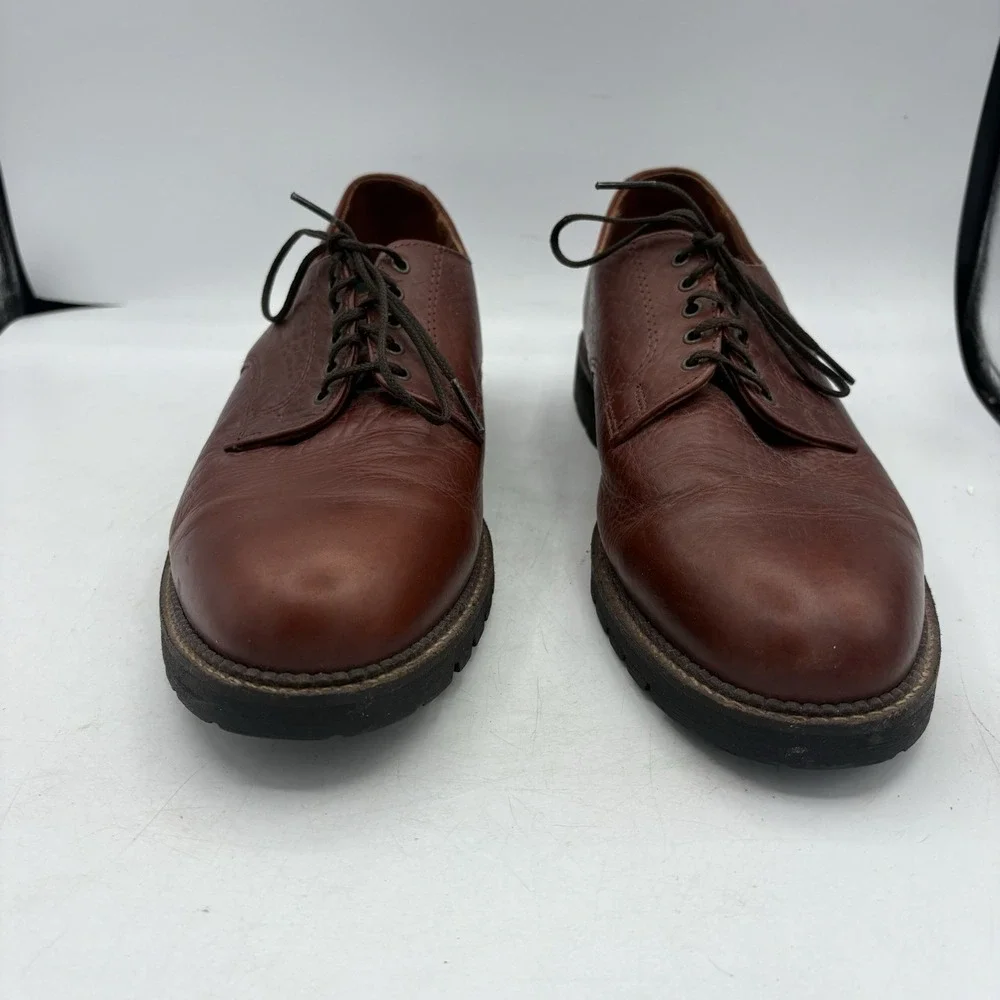 HS Trask Dress Shoes Mens Size 11.5 M Red Brown Bison‎ Leather Pro Office Oxford
